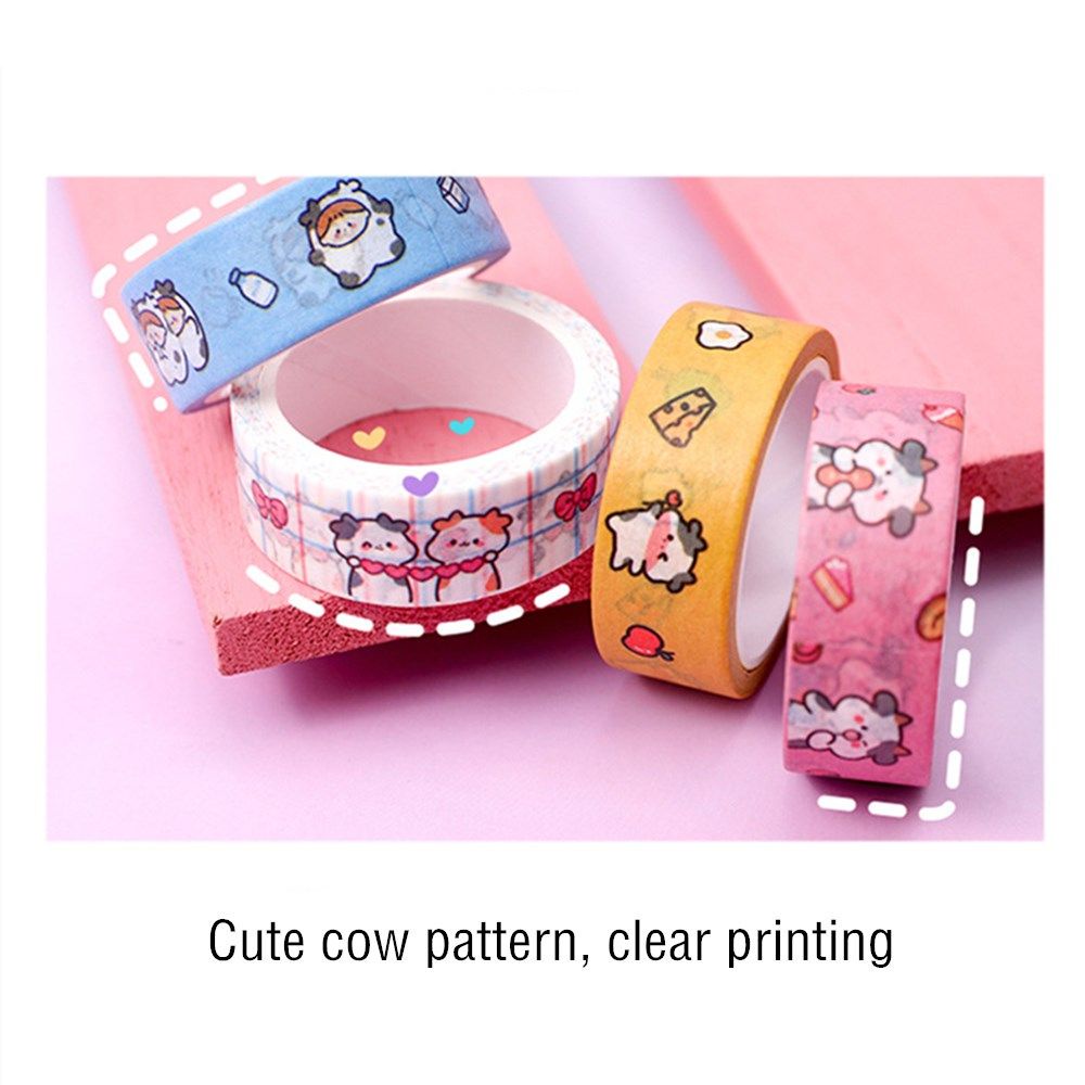 Cuộn Băng Keo Giấy 5m Họa Tiết Hoạt Hình Dễ Thương Trang Trí Album Ảnh/Nhật Ký DIY