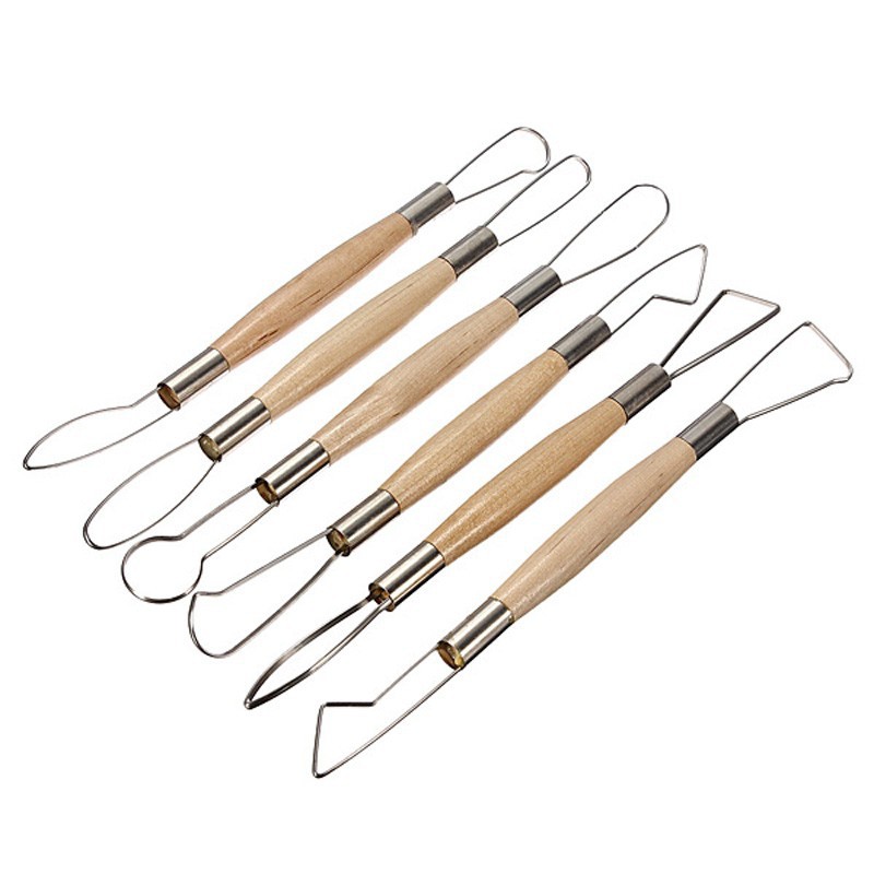 Set dụng cụ điêu khắc ruy băng 8 inch làm gốm đất sét polymer