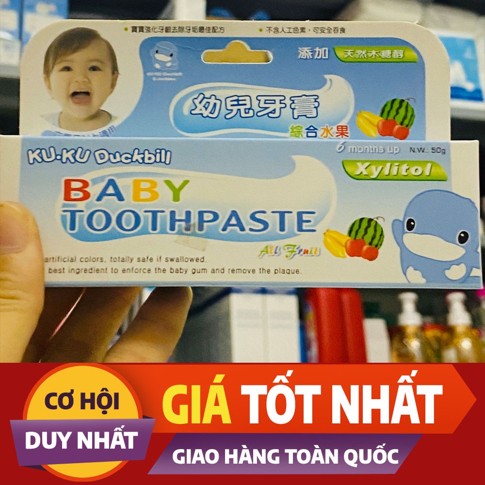 Kem đánh răng Kuku hương trái cây trên 6 tháng