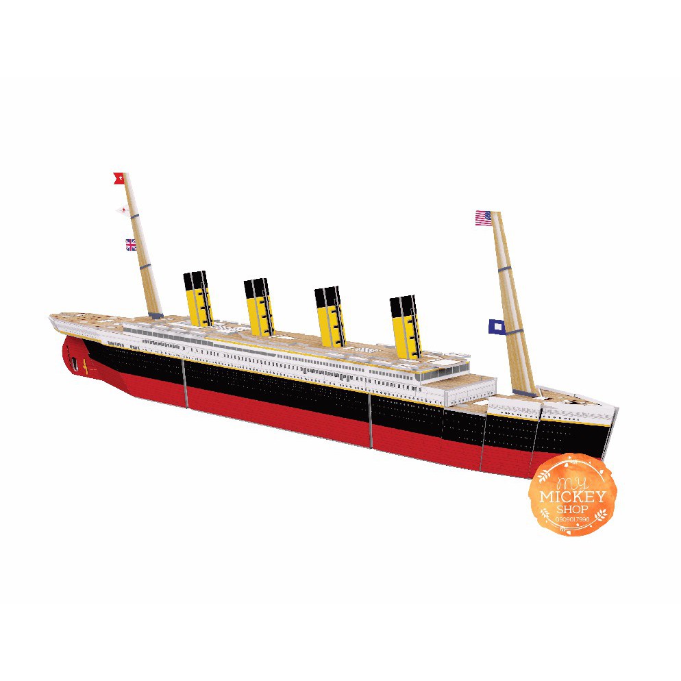 Bộ xếp hình mô hình 3D Thuyền Titanic - SASSI  3D Puzzle BUILD THE TITANIC