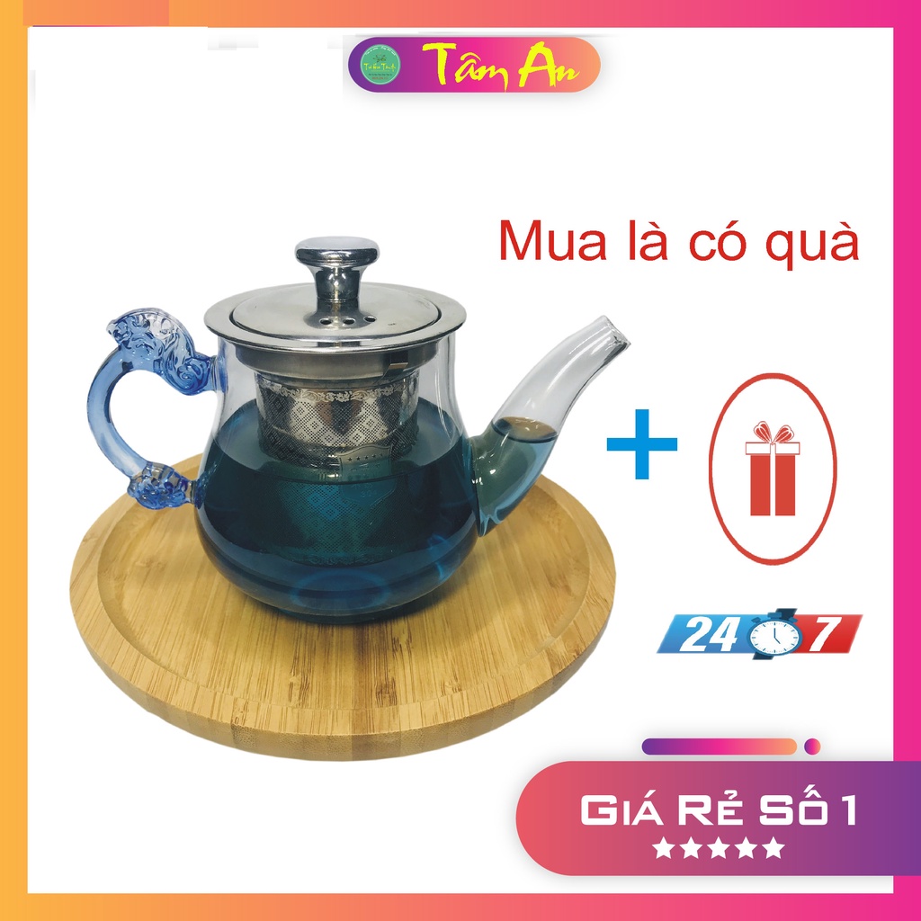 Ấm pha trà thủy tinh lõi lọc inox - 450ml