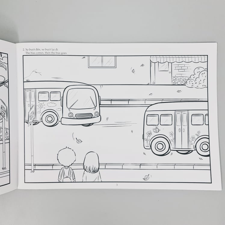 Bộ Sách tô màu thiếu nhi song ngữ