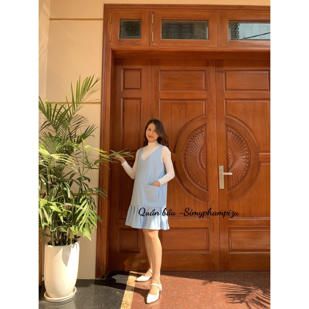 [Xả kho] Váy bầu cao cấp ❤️thiết kế sang chảnh, rộng rãichất liệu vô cùng thoáng mát☘️Free size 43~68kg