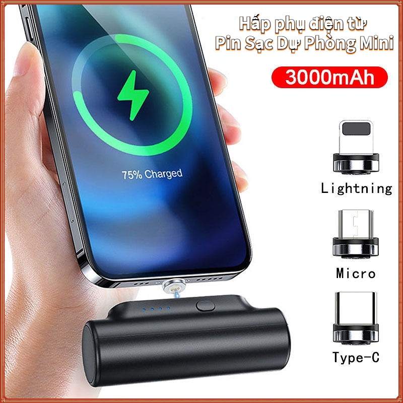 【sản phẩm mới nóng】 Sạc Dự Phòng Không Dây Mini 3000ma Thiết Kế Siêu Mỏng Tiện Dụng , Sạc Dự Phòng Không Dây Từ Tính Sạc Nhanh Pin 3000mah Mini Nhỏ Gọn Cao Cấp , Pin Sạc Dự Phòng Mini,Sạc pin dự phòng không dây Mini , Sạc dự phòng không dây từ tính
