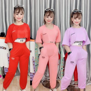 Đồ bộ thun cotton tay ngắn kèm áo trong