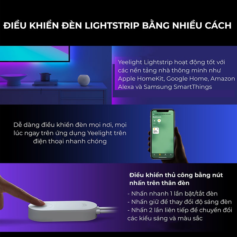 Led dây nối dài Strip Yeelight, Strip Pro, tối đa 10m trên 1 cuộn