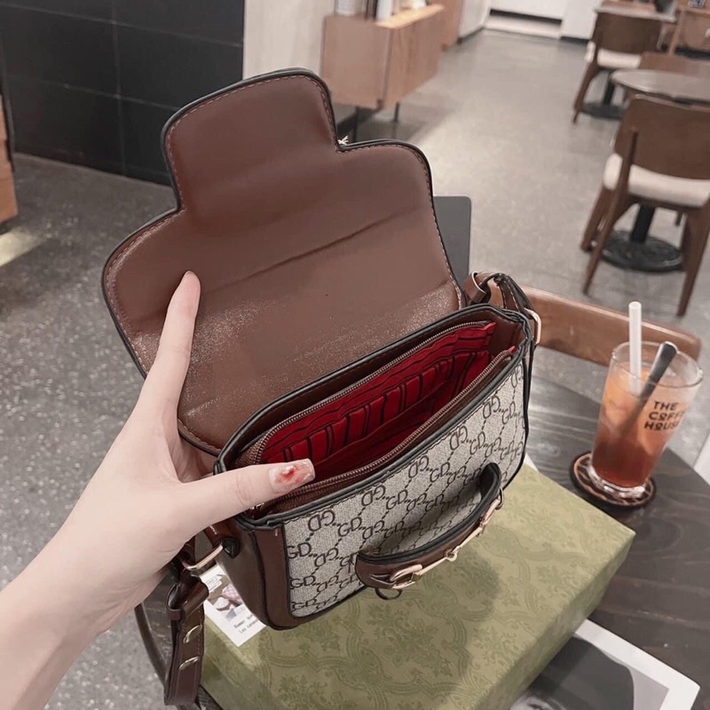 Túi GD hồ ngọc hà viền nâu siêu hot giá rẻ