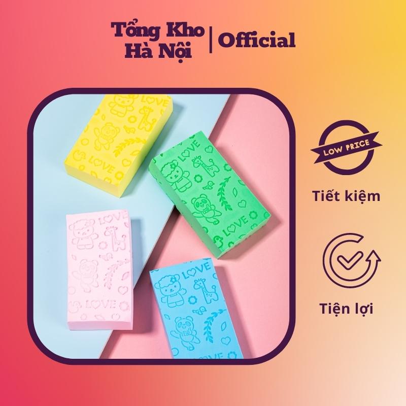 Bông tắm, miếng kì ghét, miếng tẩy tế bào chết, tạo bọt siêu sạch PORORO (MT04)