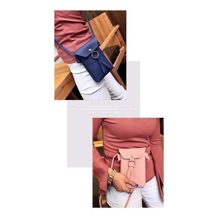 [Sale] Túi đeo chéo mini để điện thoại da Pu thời trang nl.Store S01