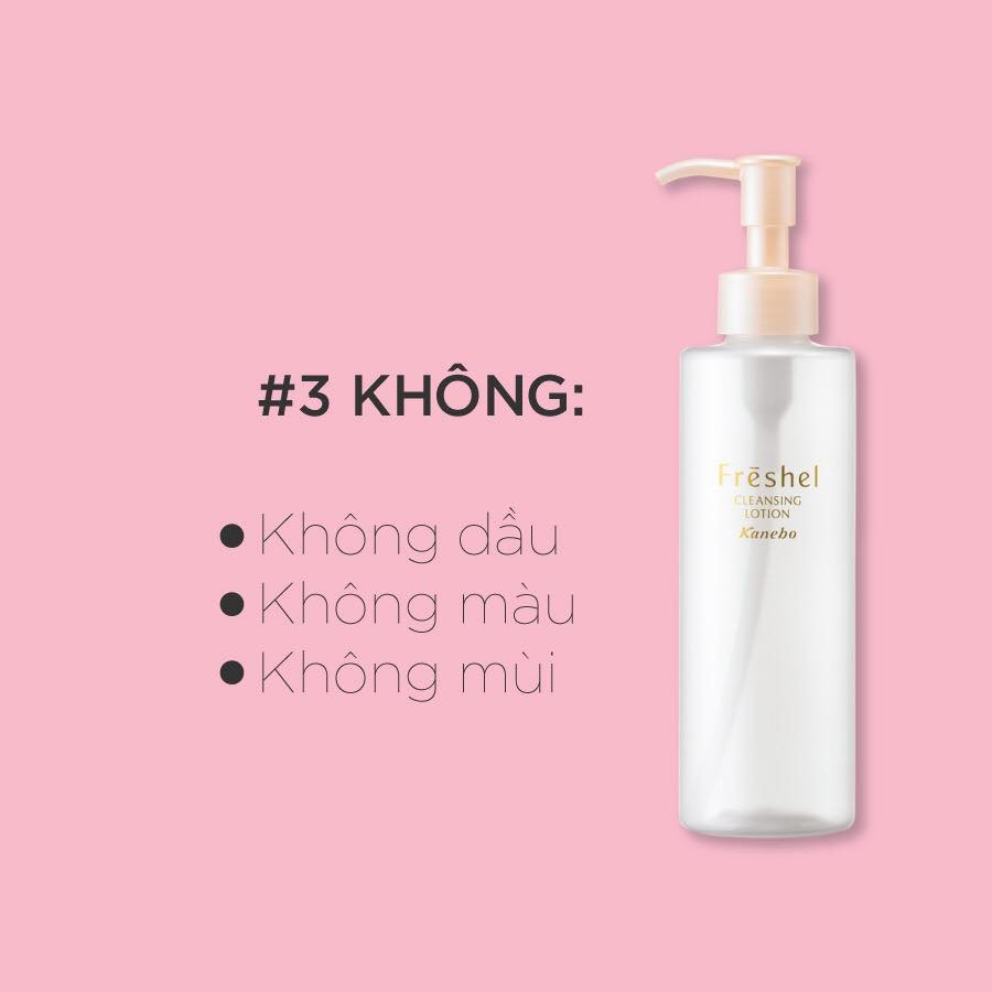 (Review thực tế hình bên) Nước tẩy trang Kanebo Freshel Cleansing Lotion 200ml.azooo