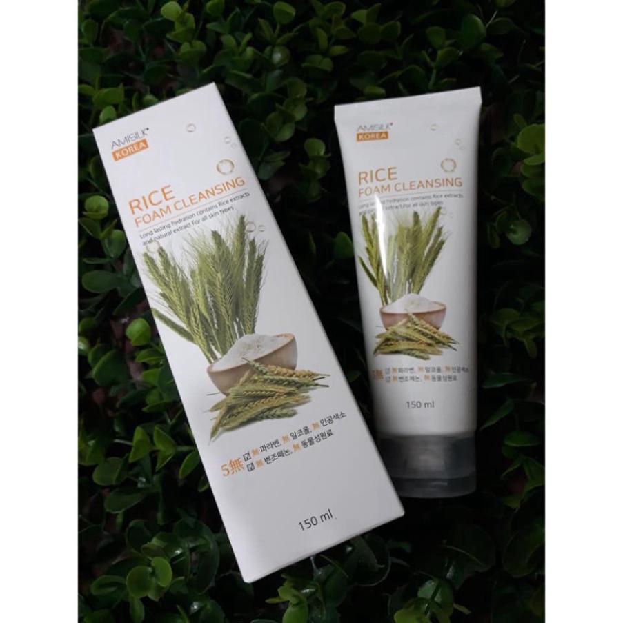 SỮA RỬA MẶT AMISILK MẦM GẠO HÀN QUỐC - RICE FOAM CLEANSING [ Hàng Mới Về ]