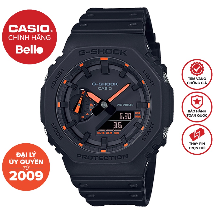 Đồng hồ Nam Dây Nhựa Casio G-Shock GA-2100-1A4DR chính hãng bảo hành 5 năm Pin trọn đời