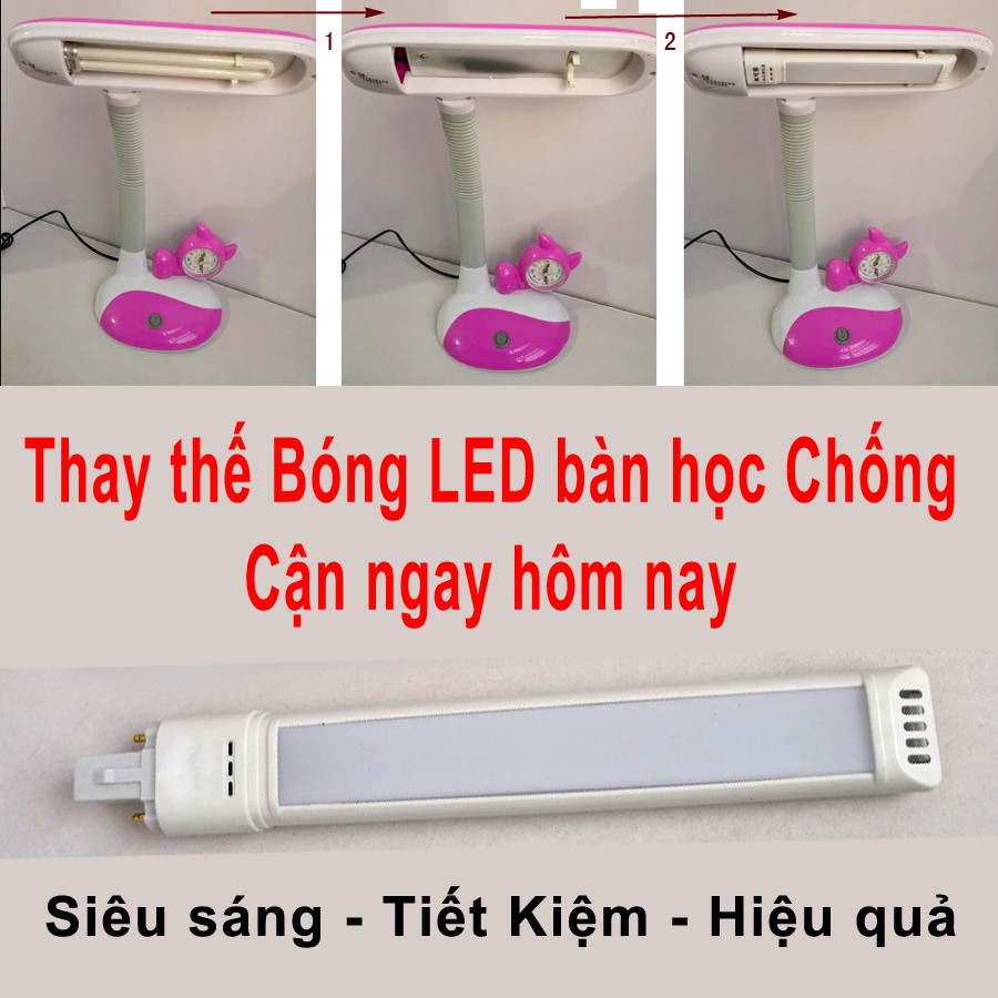 Bóng đèn Bàn LED Chống cận Siêu sáng, Siêu bền, Tiết kiệm điện 90% Đui G23 (23mm)