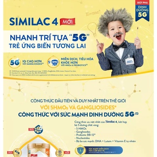 [HSD T3-2024] [Tặng Balo Gấu] Sữa Bột Similac 5G Số 4 900g.