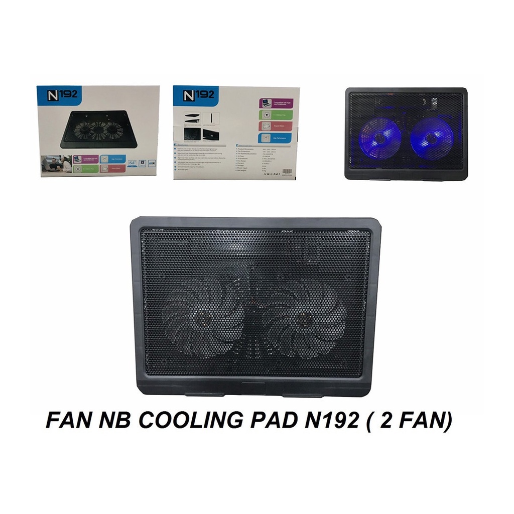 Đế Tản Nhiệt Laptop NB Cooling Pad N192 ( 2 Fan ) - Hàng chính hãng