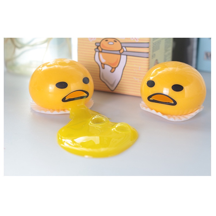 Đồ Chơi Nắn Bóp Đàn Hồi Giảm Stress Hình Lòng Đỏ Trứng Gà