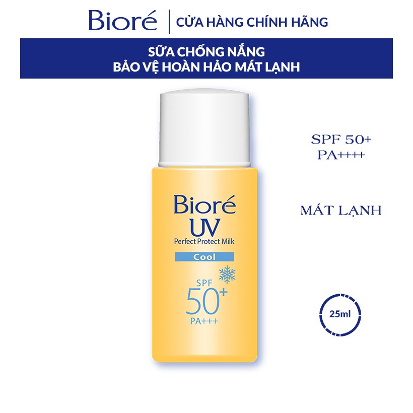  Bioré Sữa Chống Nắng Bảo Vệ Hoàn Hảo MÁT LẠNH Biore UV SPF50+/PA+++ 25ML