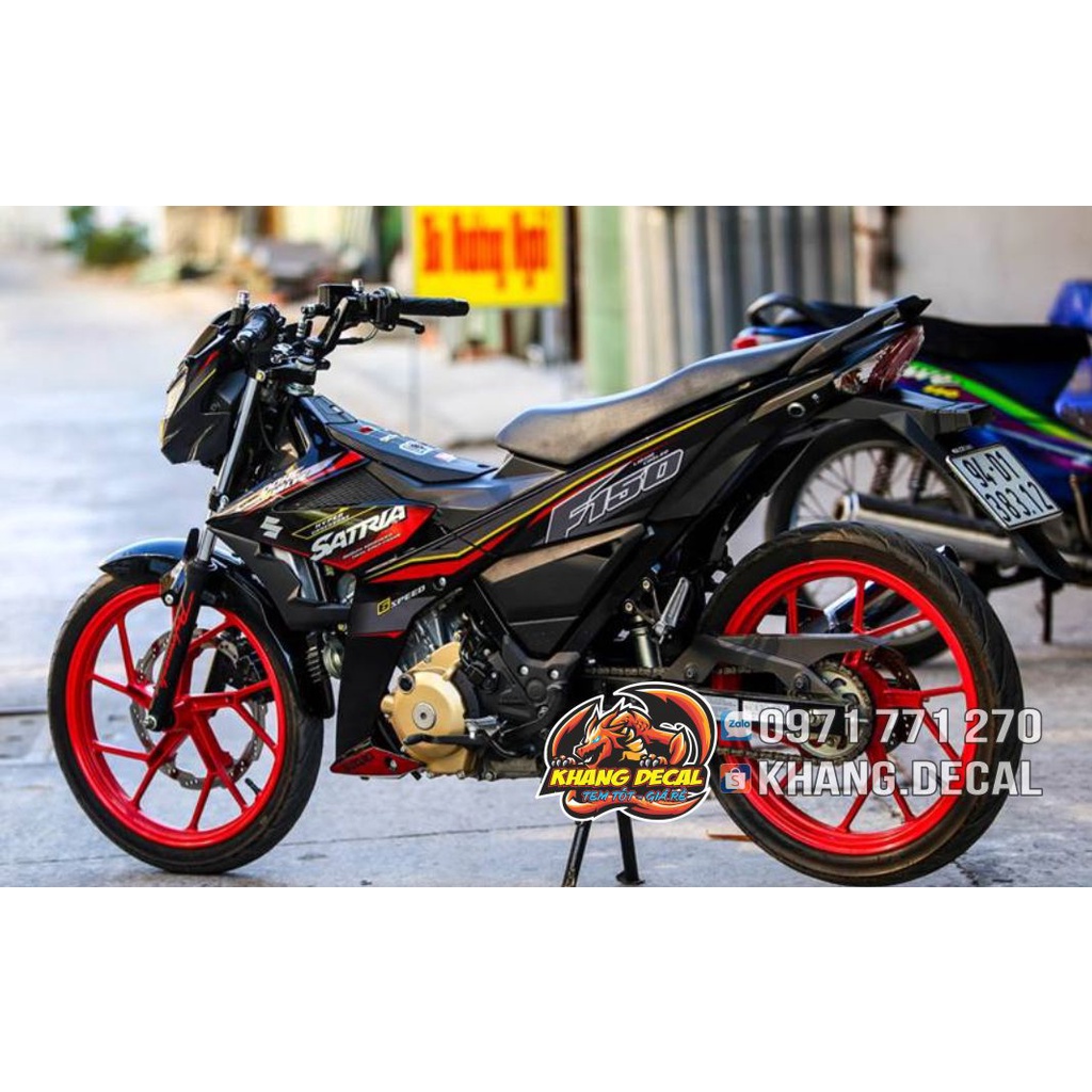 Tem rời satria chỉ đỏ vàng
