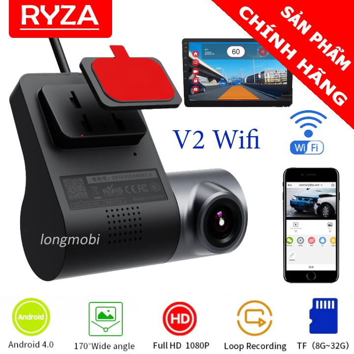 Ryza U10 V2 WIFI Camera Hành Trình Cho Màn Hình Android, Cảm Biến Sony | BigBuy360 - bigbuy360.vn