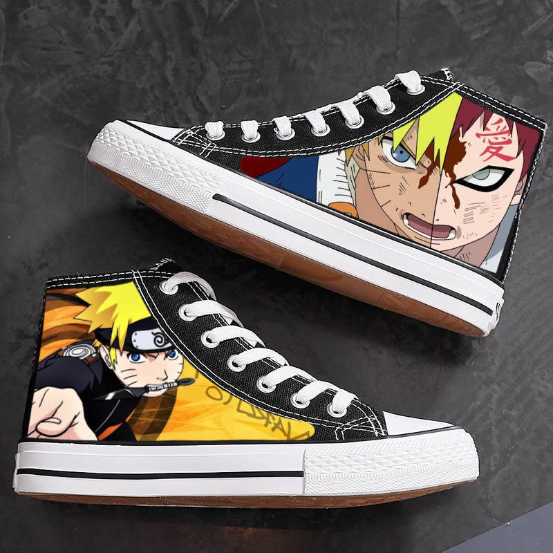 Naruto high-top casual graffiti phim hoạt hình giày nam tăng chiều cao