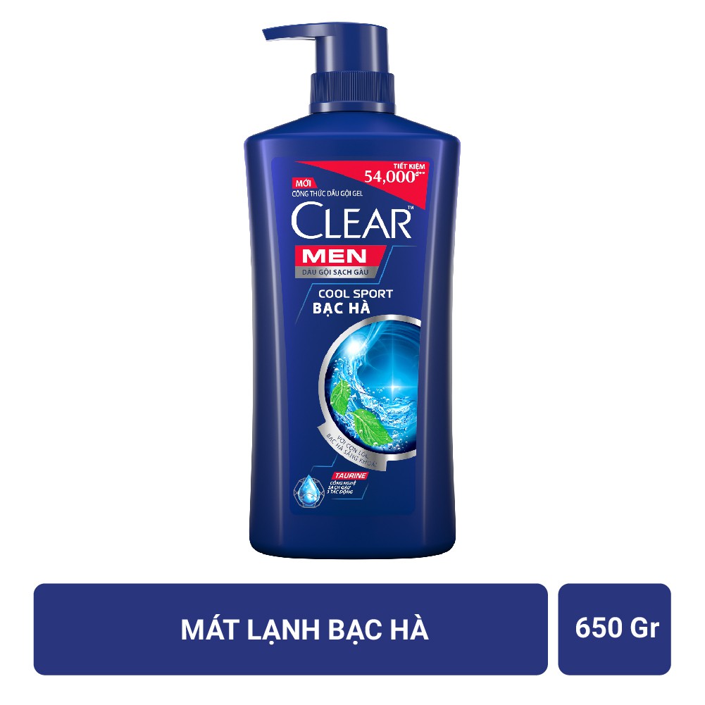 Dầu gội Clear Men sạch gàu và ngăn gàu 630g