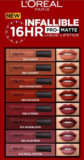 (hàng Mới Về) Son Kem Lì Trang Điểm Chuyên Nghiệp L 'oreal Paris | BigBuy360 - bigbuy360.vn