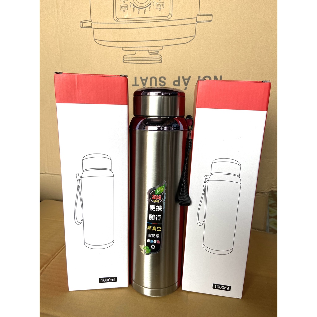 Bình giữ nhiệt nóng lạnh Vacuum 1500ml  inox 304 cao cấp,chắc tay, gọn nhẹ