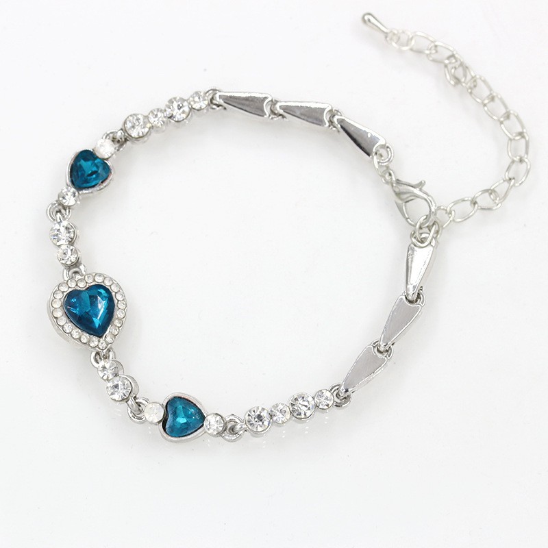 Ocean Heart Crystal Bracelet