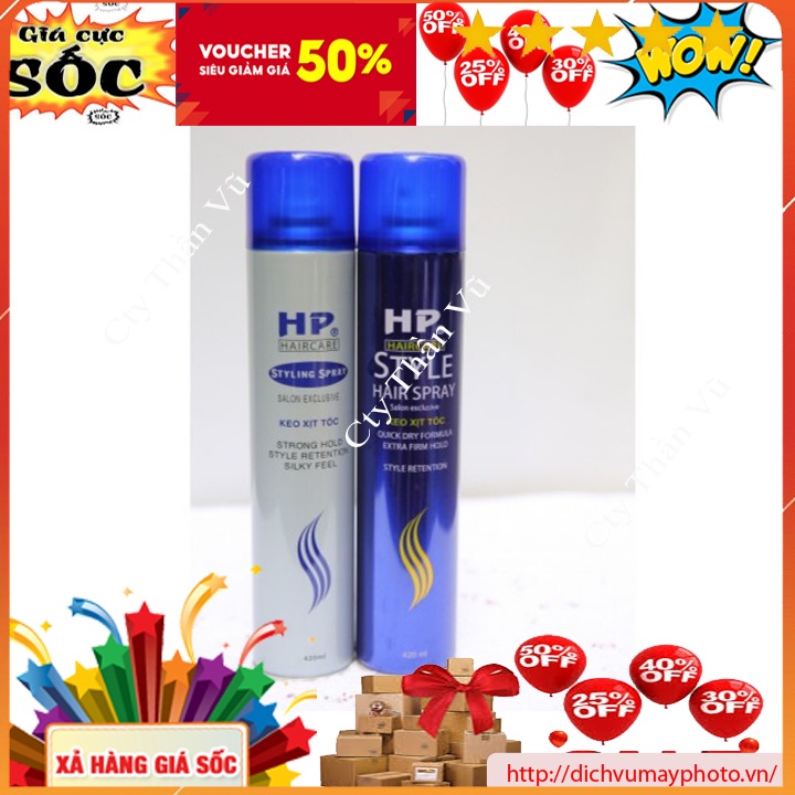 Keo xịt tóc HP STYLE 420ML Giúp Cho Mái Tóc Thật Cứng Và Giữ Nếp Trong Thời Gian Dài
