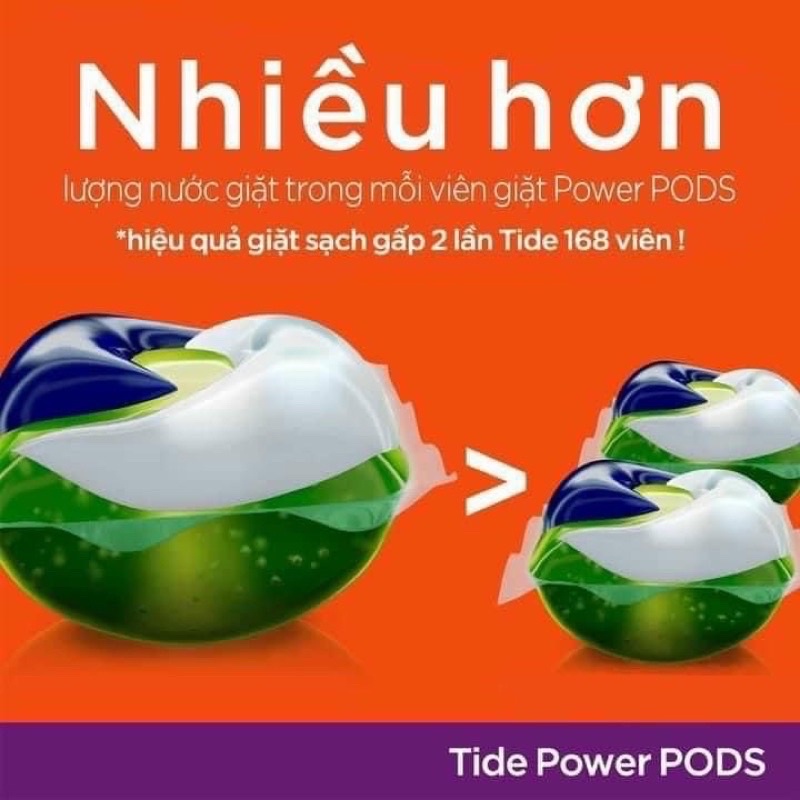 Thùng viên giặt TIDE Mỹ date mới