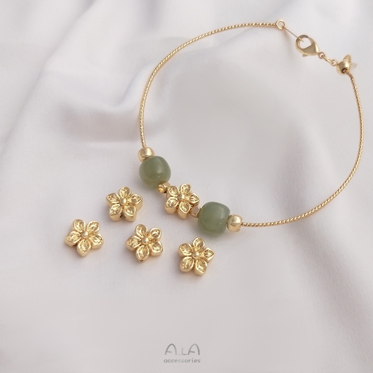 Hạt Cườm Đồng 14K Nhiều Màu Sắc Dùng Làm Trang Sức diy