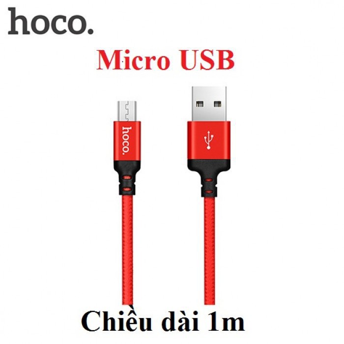 [FreeShip_50K] Cáp Sạc Hoco Micro USB / Lightning / Type C X14 Chính Hãng - Bảo Hành 12 Tháng