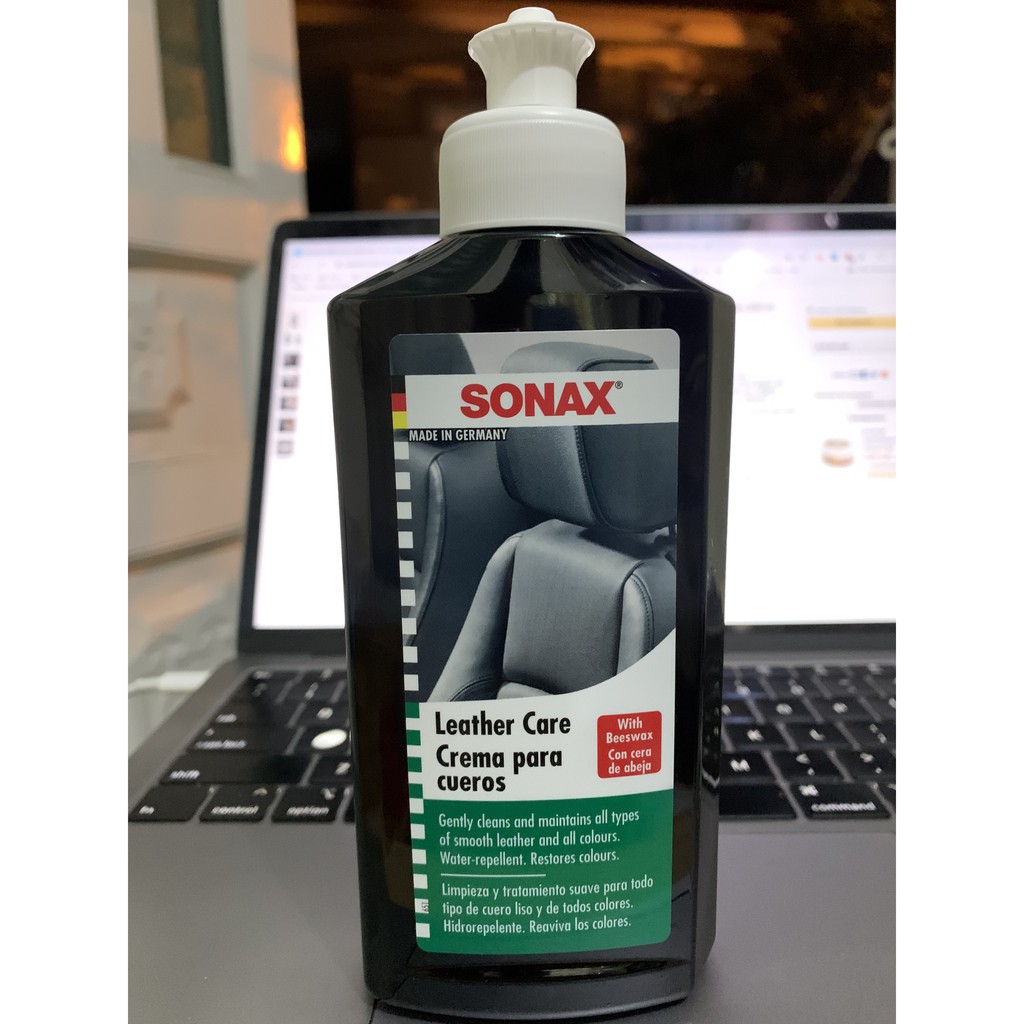 Sonax - Kem bảo dưỡng ghế da, bảo vệ da Sonax 291141- 250ml, chăm sóc nội thất xe chuyên nghiệp