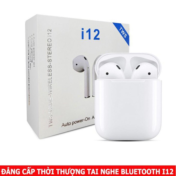 ⚡LỖI 1 ĐỔI 1⚡ Tai Nghe Bluetooth 5.0 AirPod I12 TWS | Tai nghe không dây Cảm Biến Vân Tay, Chất Âm Êm, Pin Tốt