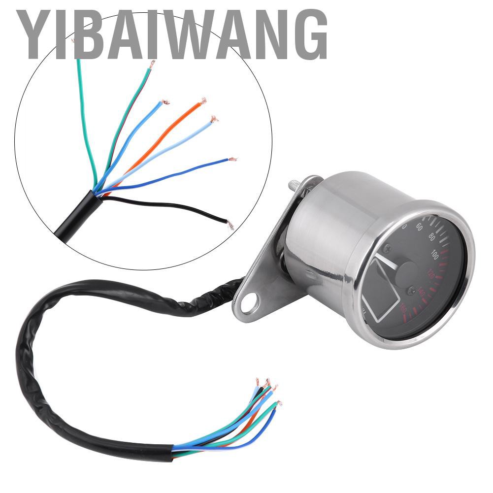 🎉Có Sẵn🎉Yibaiwang Đồng Hồ xe máy Đo Tốc Độ Kỹ Thuật Số Màn Hình Led Lcd Bằng Cờ Rôm Phong Cách Retro Justgogo 0~160km / H Đo Quãng Đường Đi Của Xe Máy màn hình led DC 12V hiển thị tiện dụng Sửa đổi cổ điển xe máy