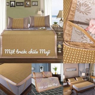 Chiếu điều hoà chiếu mây muji ( tặng kèm 2 vỏ gối )