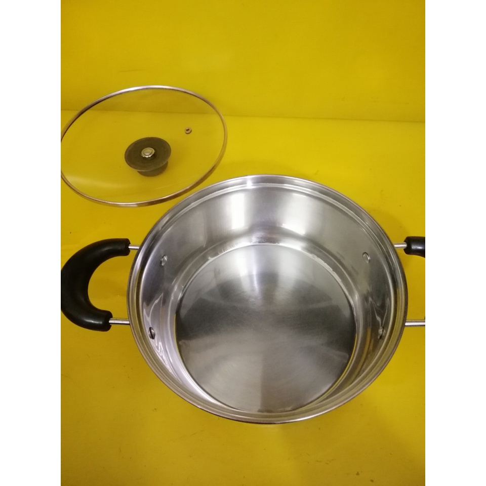 Nồi inox nội địa Nhật, size 21cm, cao 9cm (mã 550), Dùng được bếp từ