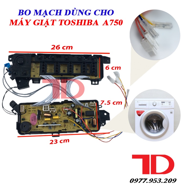 Bo mạch dùng cho máy giặt Toshiba Điện Lạnh Thuận Dung