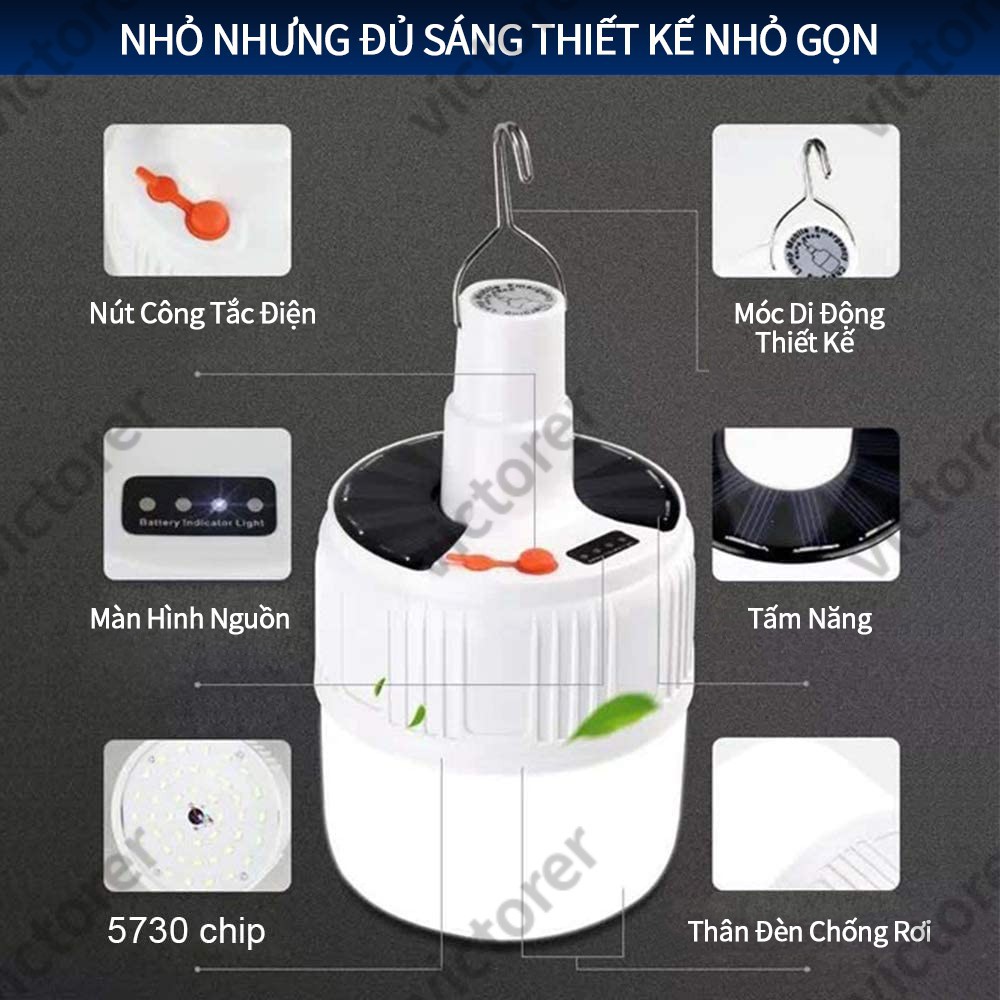 Đèn led tích điện năng lượng mặt trời