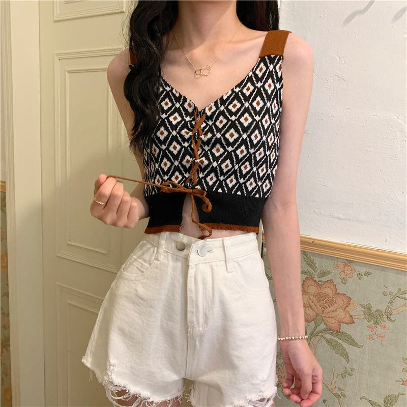 Áo Dây Nữ Cộc Tay Cổ Tròn Thời Trang Hàn | BigBuy360 - bigbuy360.vn