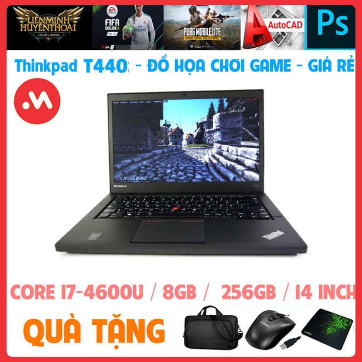Laptop lenovo Thinkpad T440 - i7 4600U, laptop cũ chơi game cơ bản đồ họa - Hàng nhập khẩu USA