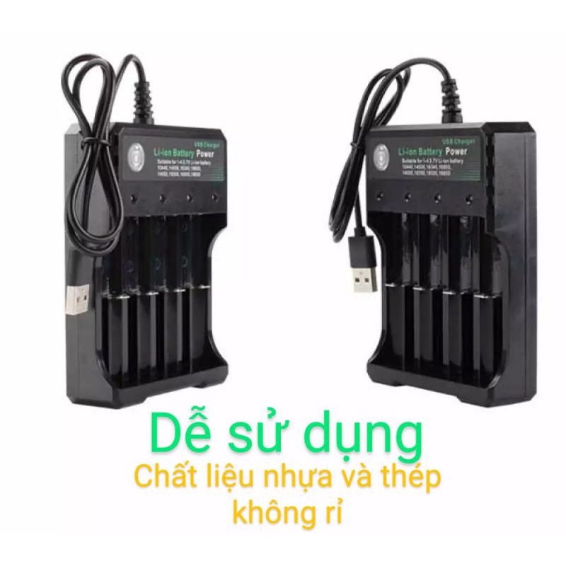 Bộ sạc thông minh/ sạc pin đa năng tự ngắt/ sạc pin 18650