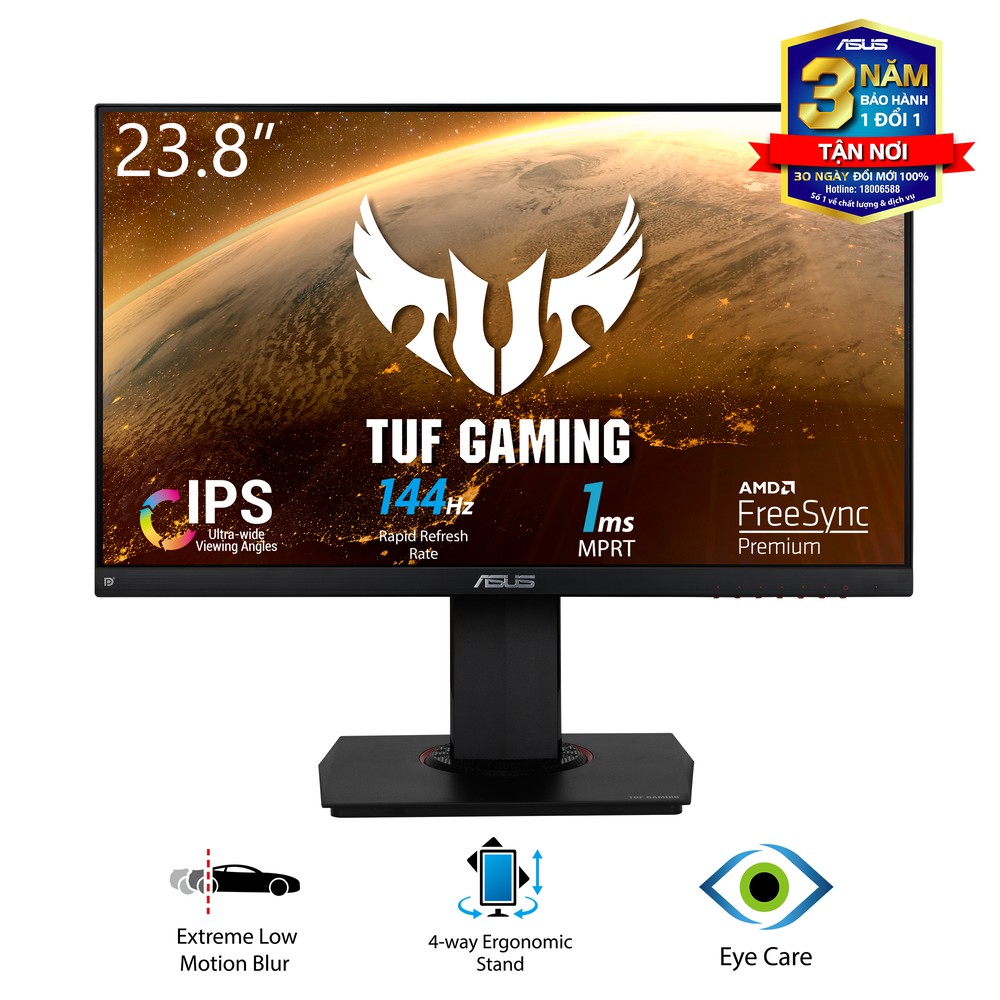 Màn Hình Game ASUS VG249Q 23.8 inch IPS 144Hz 1ms MPRT FreeSync Premium Full HD - Hàng Chính Hãng