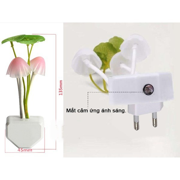 Đèn Ngủ Hình Nấm Cảm Ứng Tự Động Sáng/[Miễn Phí Vận Chuyển khi đơn đạt giá trị tối thiểu 150k]