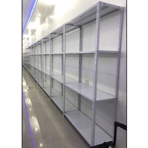 Kệ sắt v lỗ: Cao 1m8 x dài 1m x rộng 40cm x 4 tầng