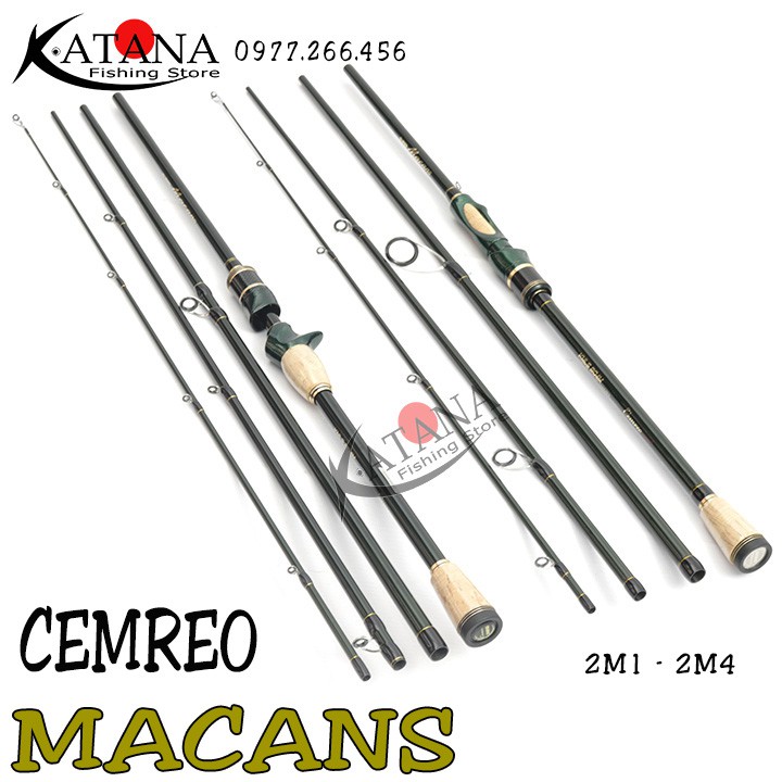 Cần Câu Lure 4 Khúc Cemreo Macans - Giá Tốt - 2m1 2m4