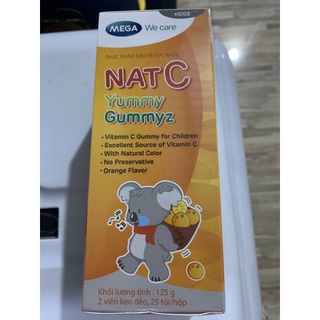 KẸO DẺO VITAMIN C NAT C YUMMY GUMMYZ HỘP 50 viên