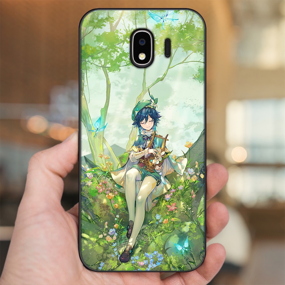 Ốp lưng Samsung J4 viền đen in hình Venti Genshin Impact