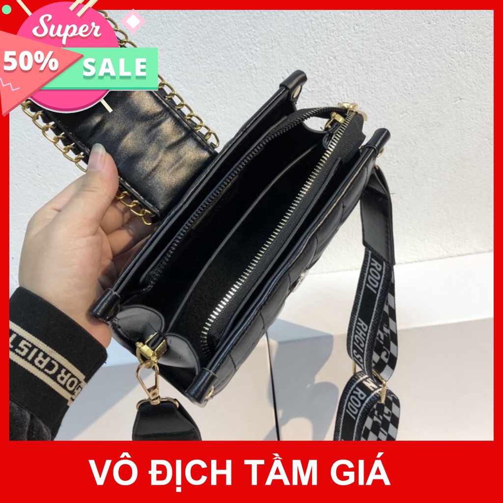 ` Túi xách nữ đeo chéo dây bản to thổ cẩm phong cách vintage hót 2022 VG652