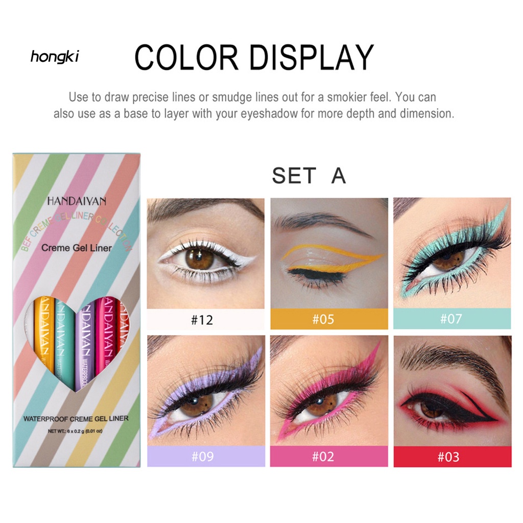 Gel kẻ mắt 6 màu nhanh khô thời trang
 | BigBuy360 - bigbuy360.vn